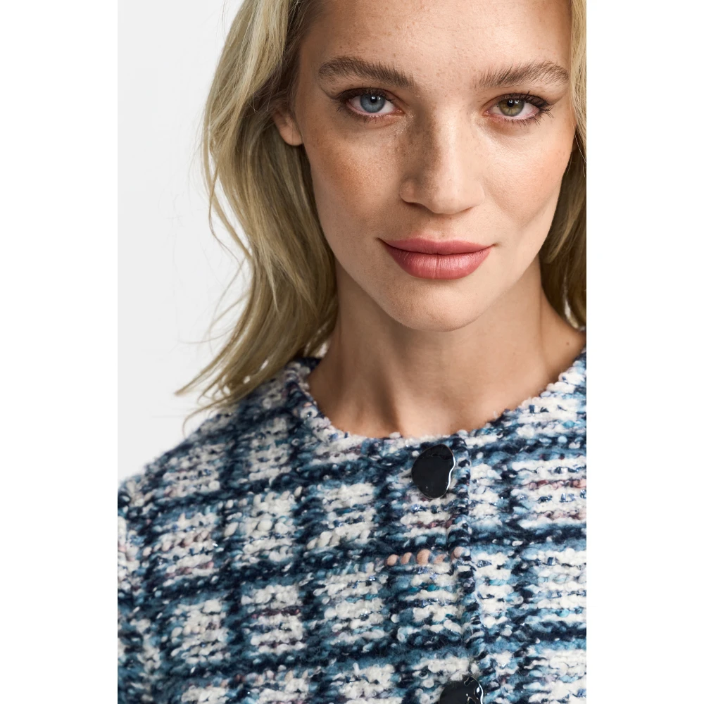 Rich & Royal Stijlvolle Boucle Jas Blue Dames