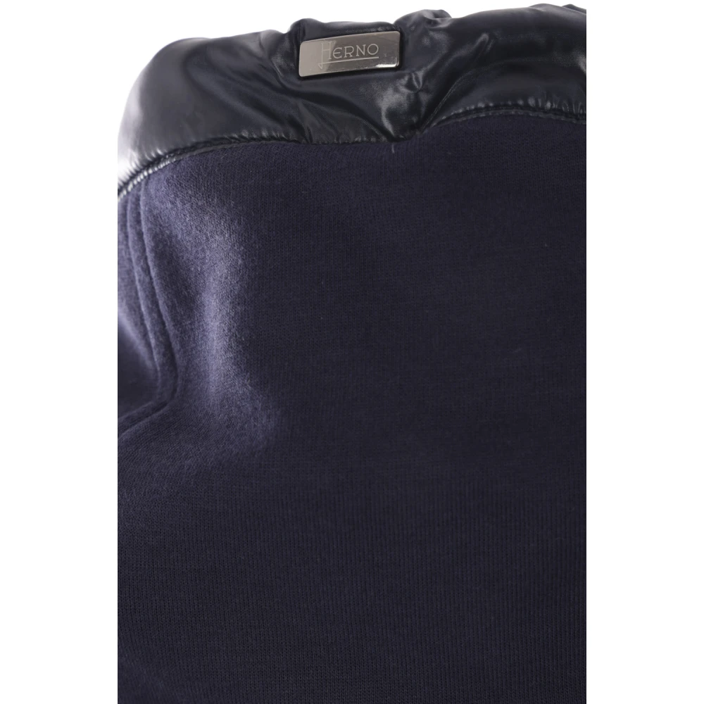 Herno Blauwe Technische Katoen en Nylon Jas Blue Heren