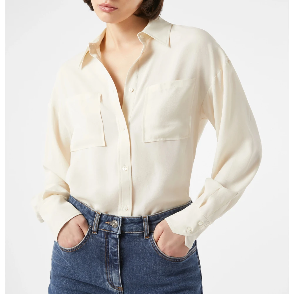 Pennyblack Zijden Crepe Shirt Rapid Stijl Brown Dames