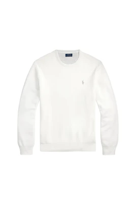 Texturerad Mesh Sweatshirt Bianco SS25