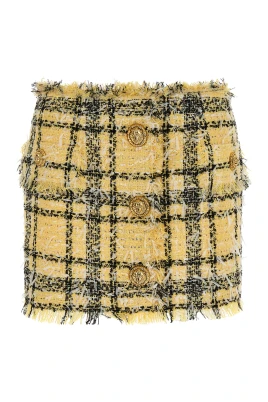 Glitter Tweed Mini Skirt