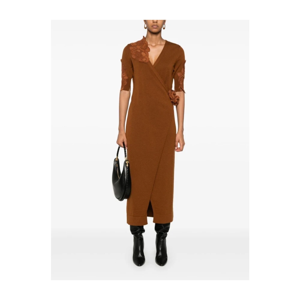 Ermanno Scervino Stijlvolle Gebreide Vest voor Vrouwen Brown Dames