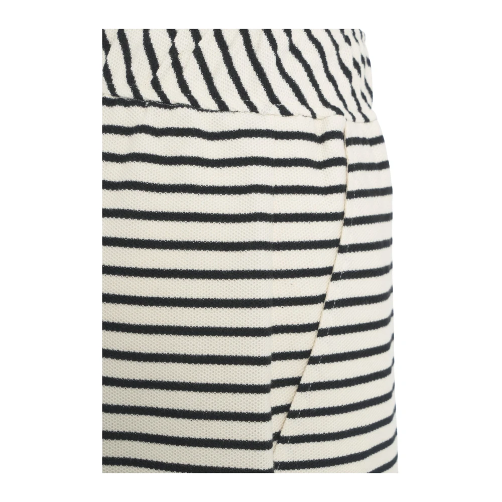 8pm Witte Gestreepte Shorts voor Vrouwen Black Dames