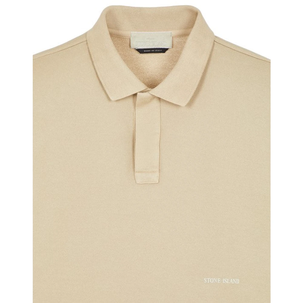 Stone Island Ghost Piece Polo Shirt Cream Beige Heren