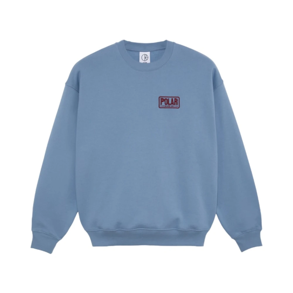 Polar Skate Co. Earthquake Crewneck Sweater Blue Heren