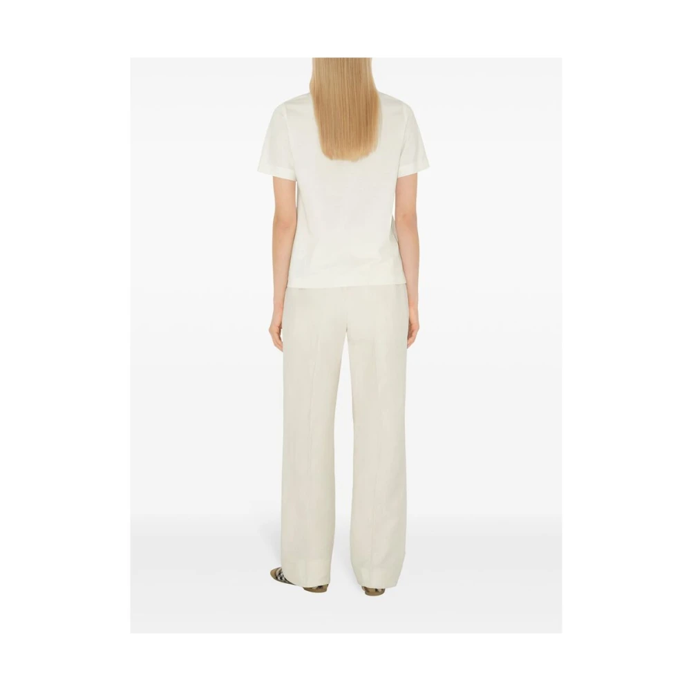 Burberry Vintage Check Patroon Crew Neck T-shirt White Dames