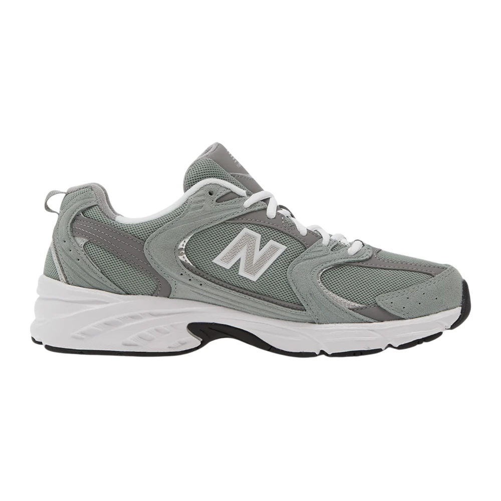 New Balance Ademende Mesh Sneakers met Suède Inzetstukken Heren Schoenen Groen
