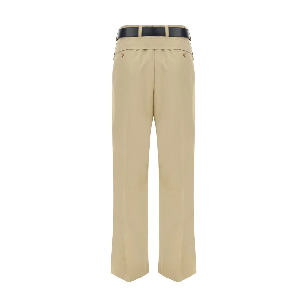 Prada Katoenen broek met riem Beige Dames