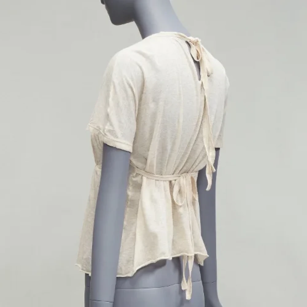 Louis Vuitton Vintage Pre-owned Cotton tops Beige Dames