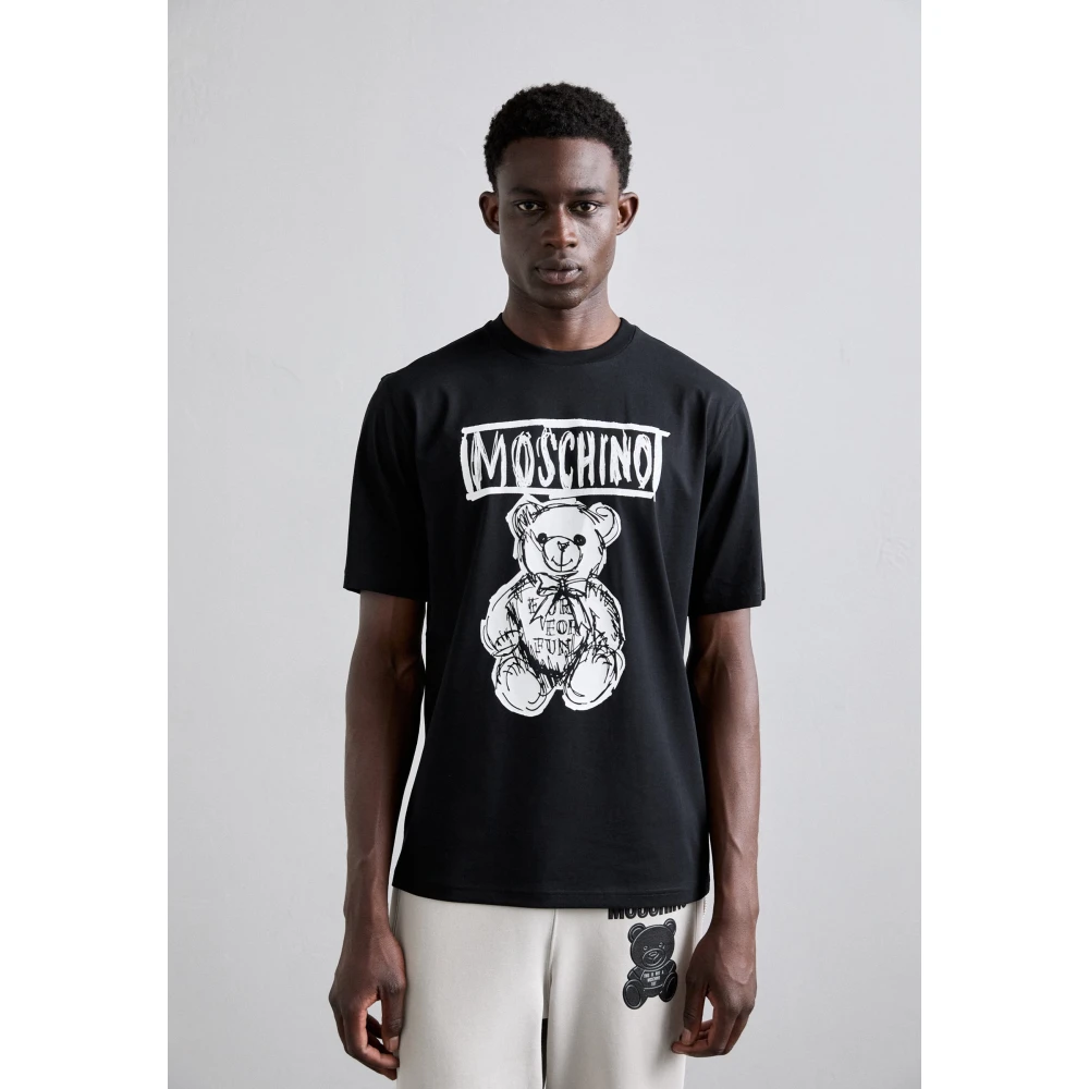 Moschino Zwart Katoenen Regular Fit T-shirt Black Heren