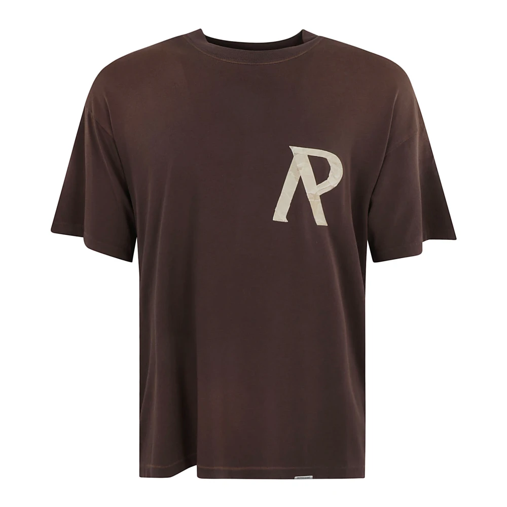 Represent Cedar Brown Logo-Tape T-shirt Brown Heren