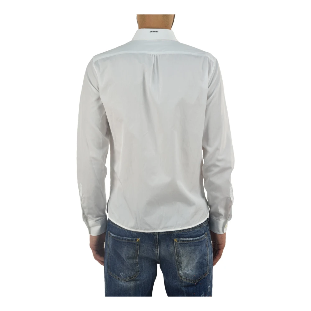 Dsquared2 Elegante Witte Heren Logo Shirt Mod.S74DL0649S36275961 White Heren