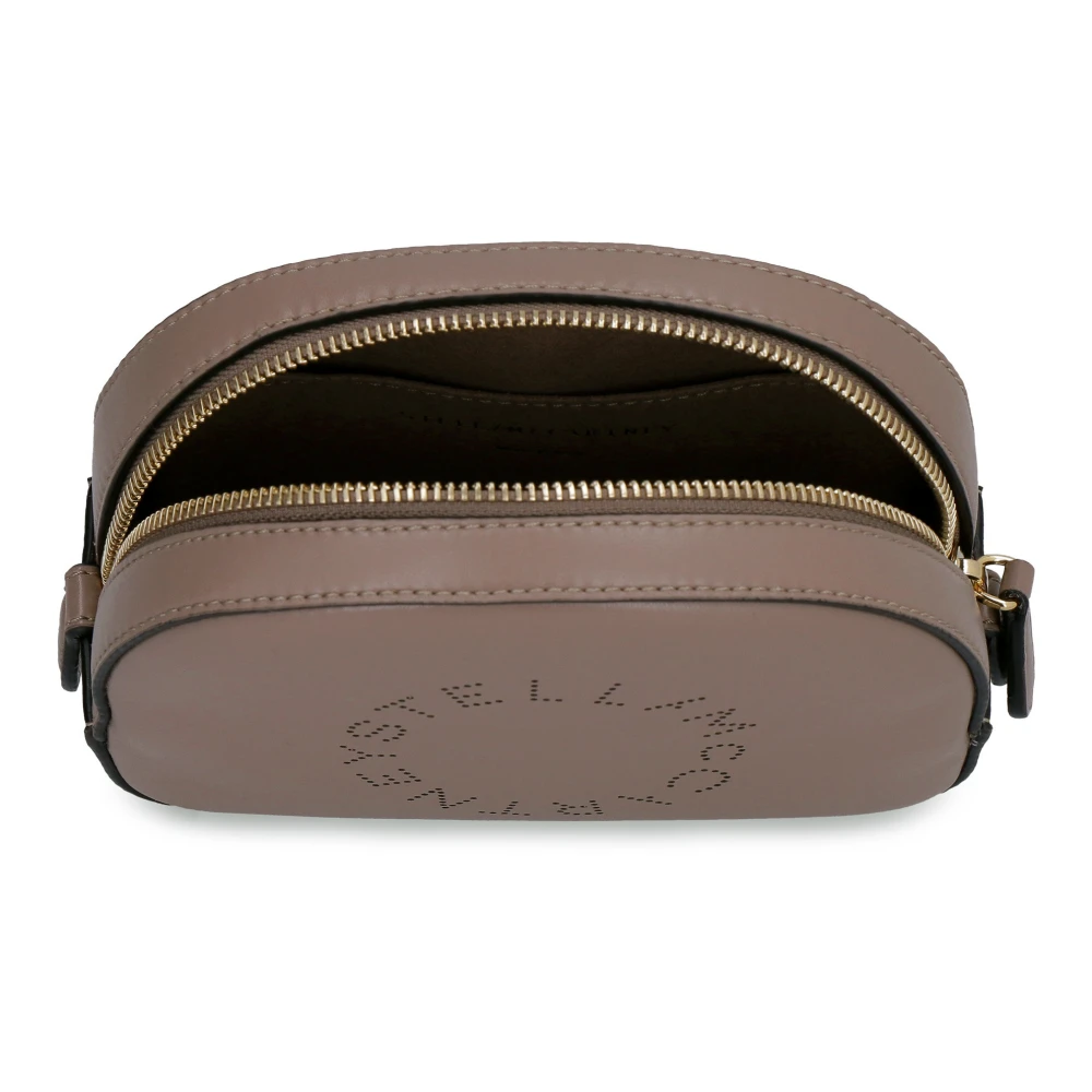 Stella Mccartney Logo Vegan Leren Toilettas Brown Dames