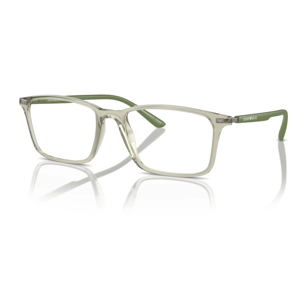 Emporio Armani Groen Transparante Brillenmontuur Green Unisex