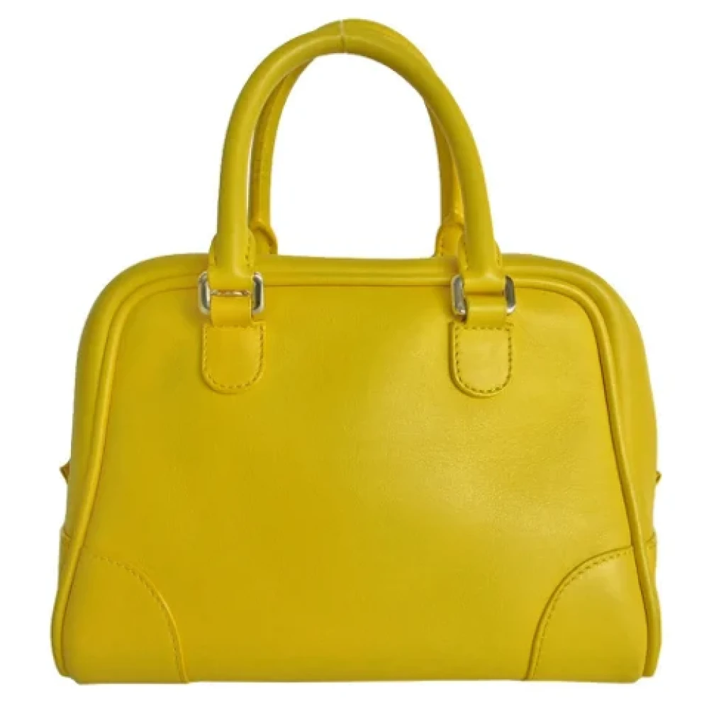 Loewe Pre-owned Leather handbags Yellow Dames