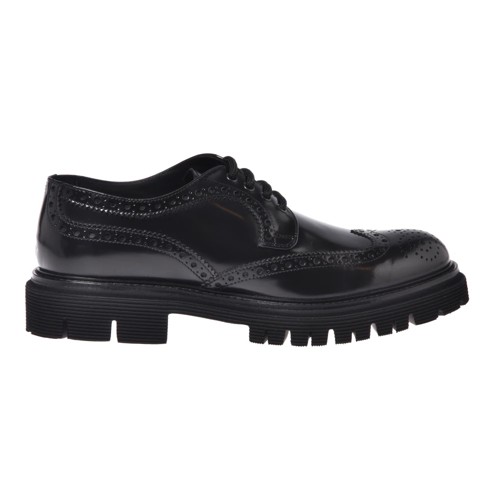 Baldinini Homme Noir Chaussures, Taille: 40 Eu Brushed Leather Lace-Ups