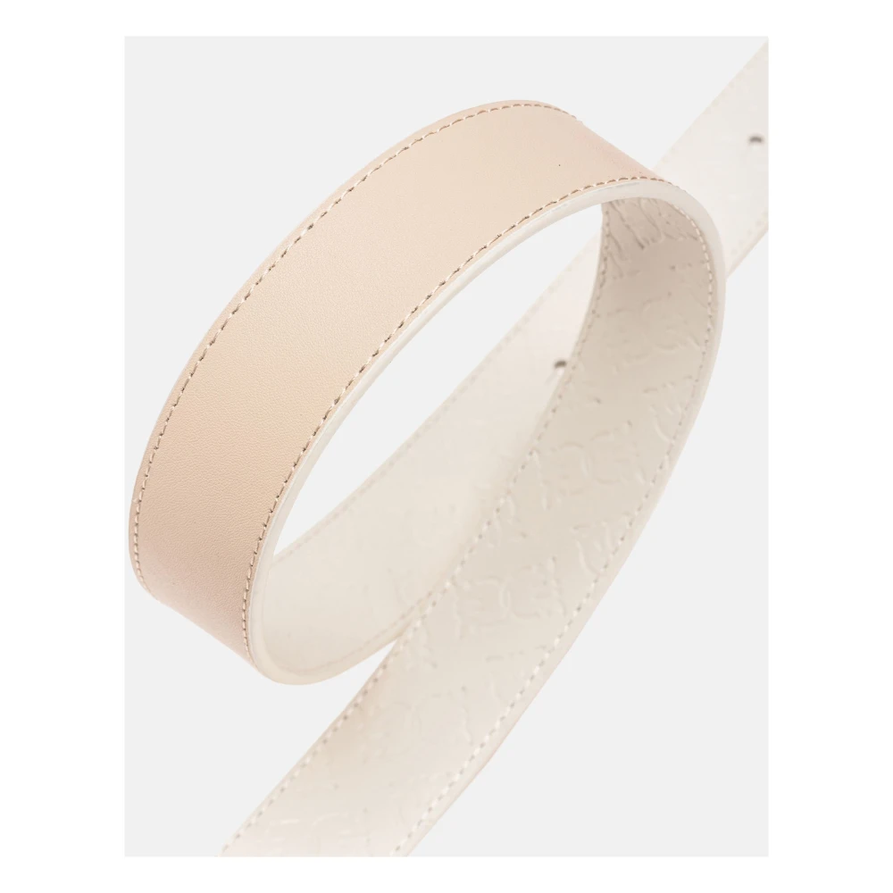 pinko Love Berry Monogram Debossed Riem White Unisex