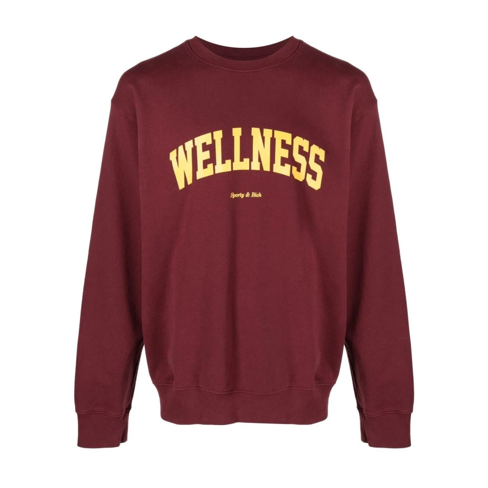 Sporty & Rich Wellness Sweater met Lange Mouwen Red Heren