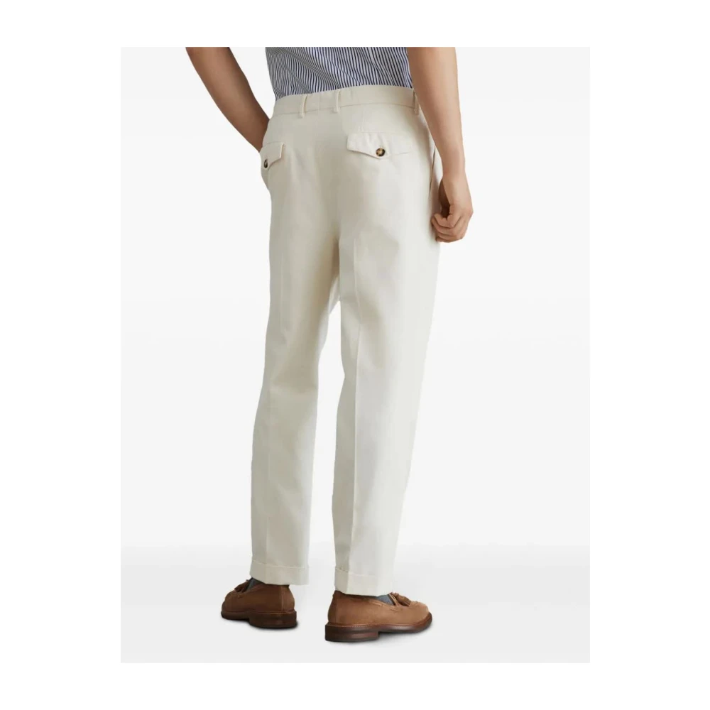 BRUNELLO CUCINELLI Casual Katoenen Broek White Heren