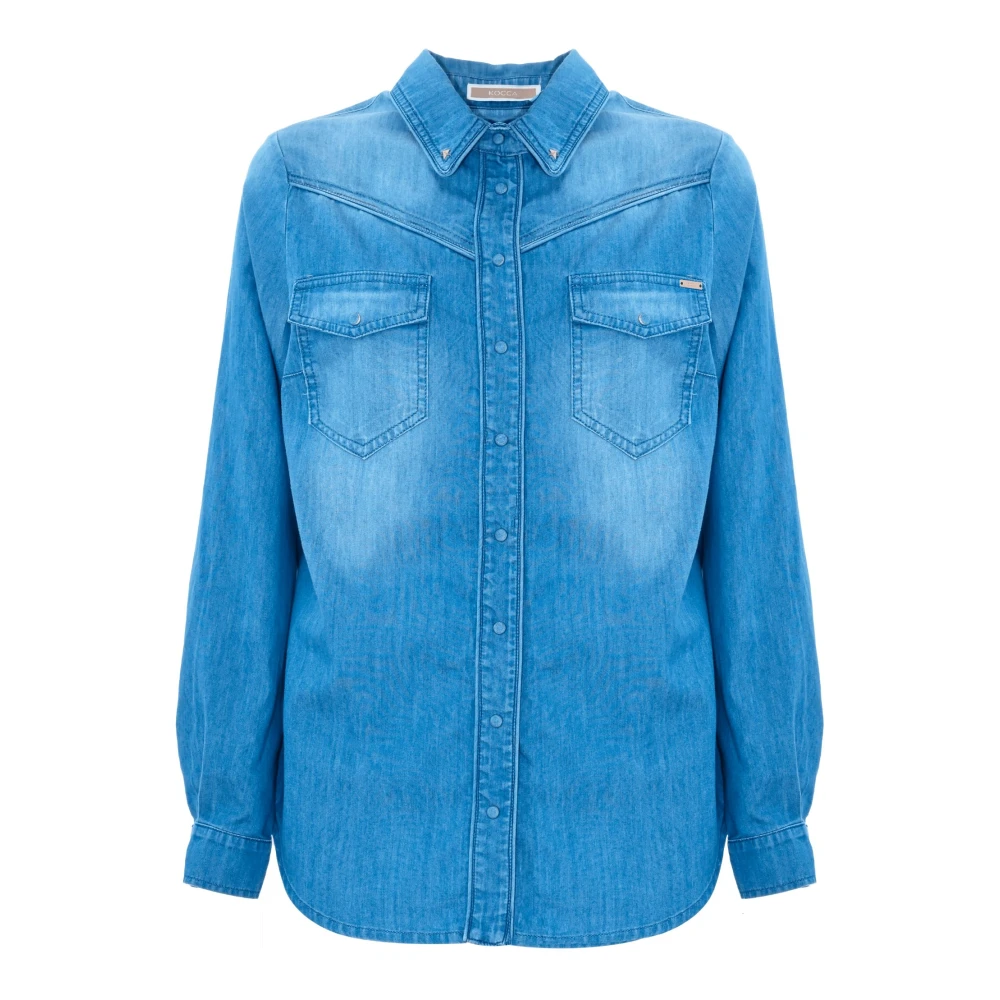 Kocca Jeansskjorta med långa ärmar Blue, Dam