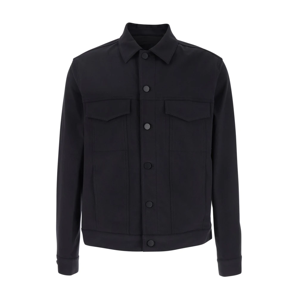 Theory Zwarte Wollen Jas Klassieke Stijl Black Heren