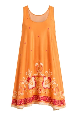 Foulard Print Mini Dress