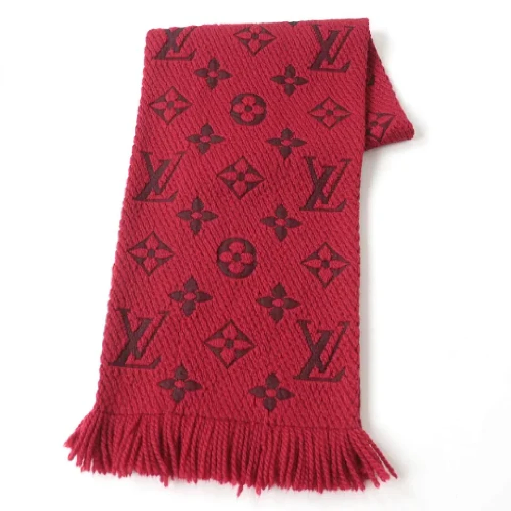 Louis Vuitton Vintage Pre-owned Canvas scarves Red Dames