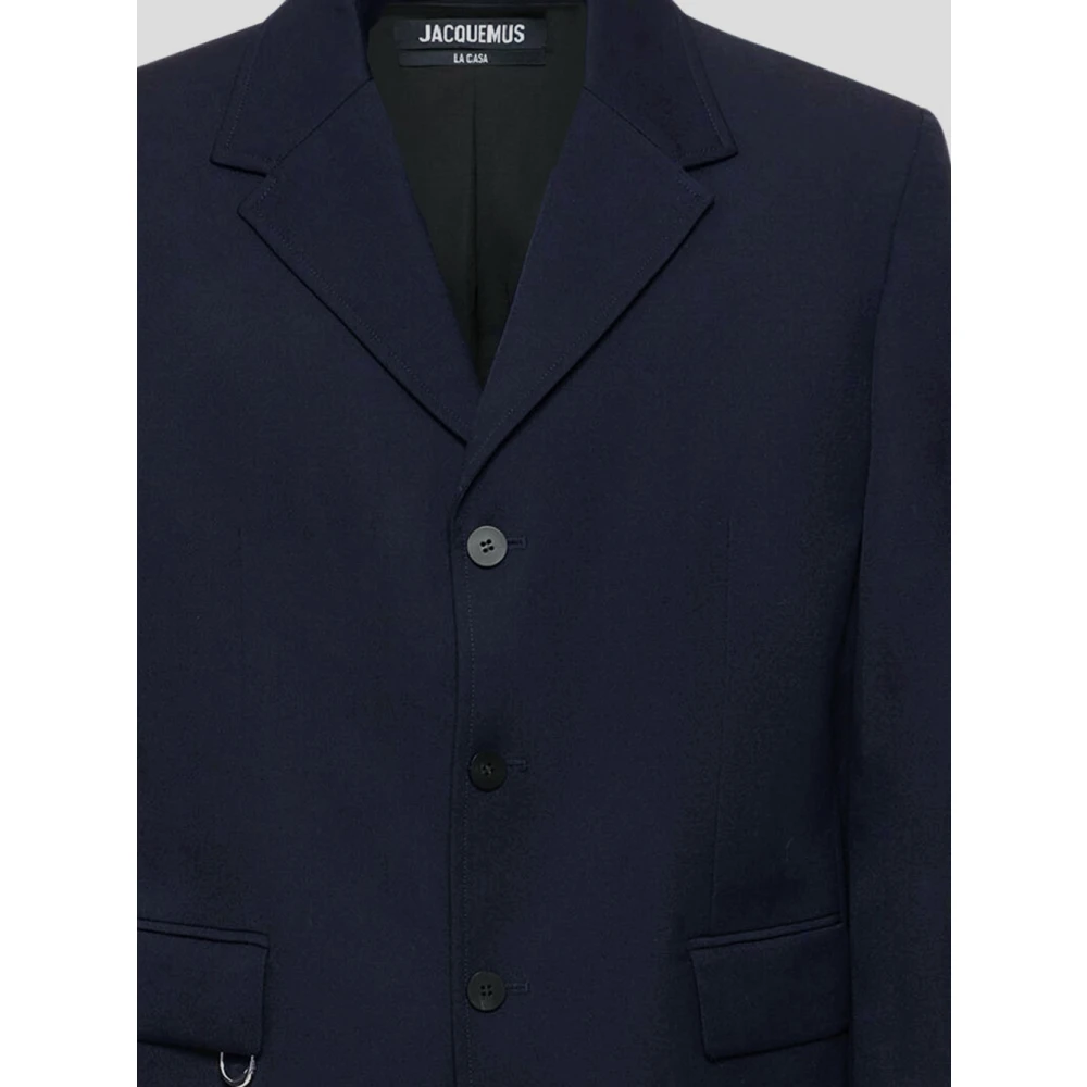 Jacquemus Viscose jas in stijlvol ontwerp Blue Heren