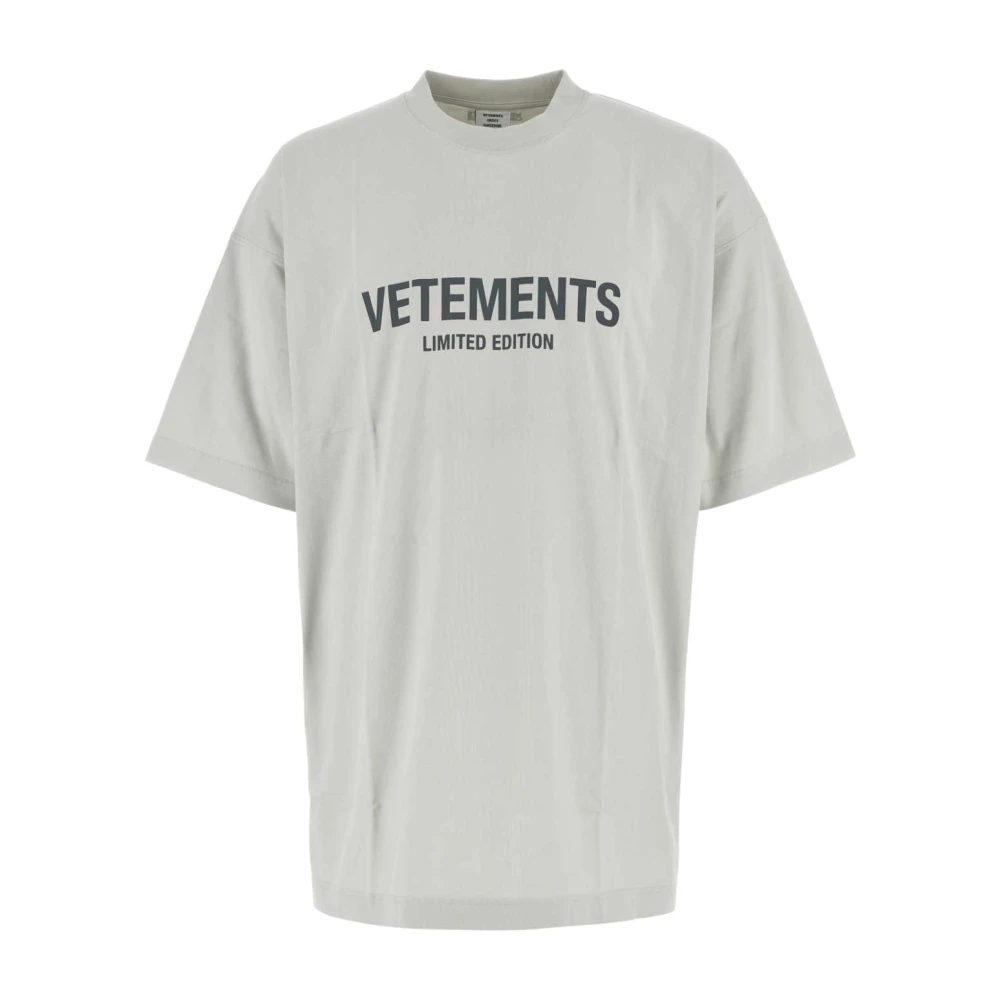 Vetements Krijt katoenen oversized t-shirt White Heren