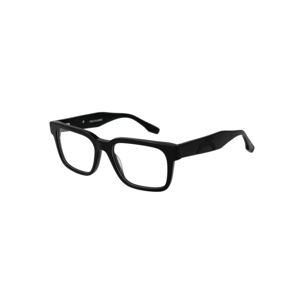 Trussardi Unisex Black Glasses, One Size, Glasses Frame