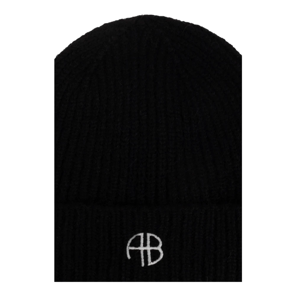 Anine Bing Wollen muts Black Dames