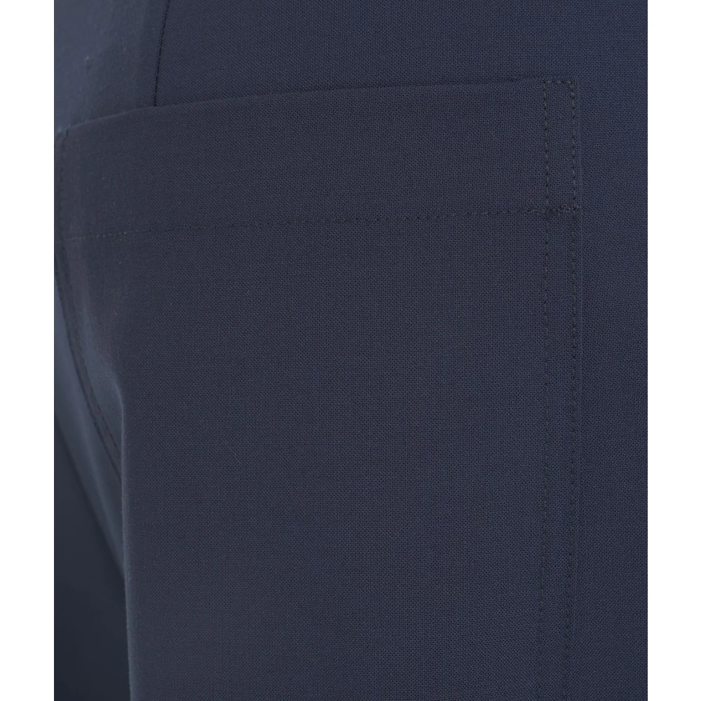 Semicouture Blauwe wijde pijp wolblend broek Blue Dames