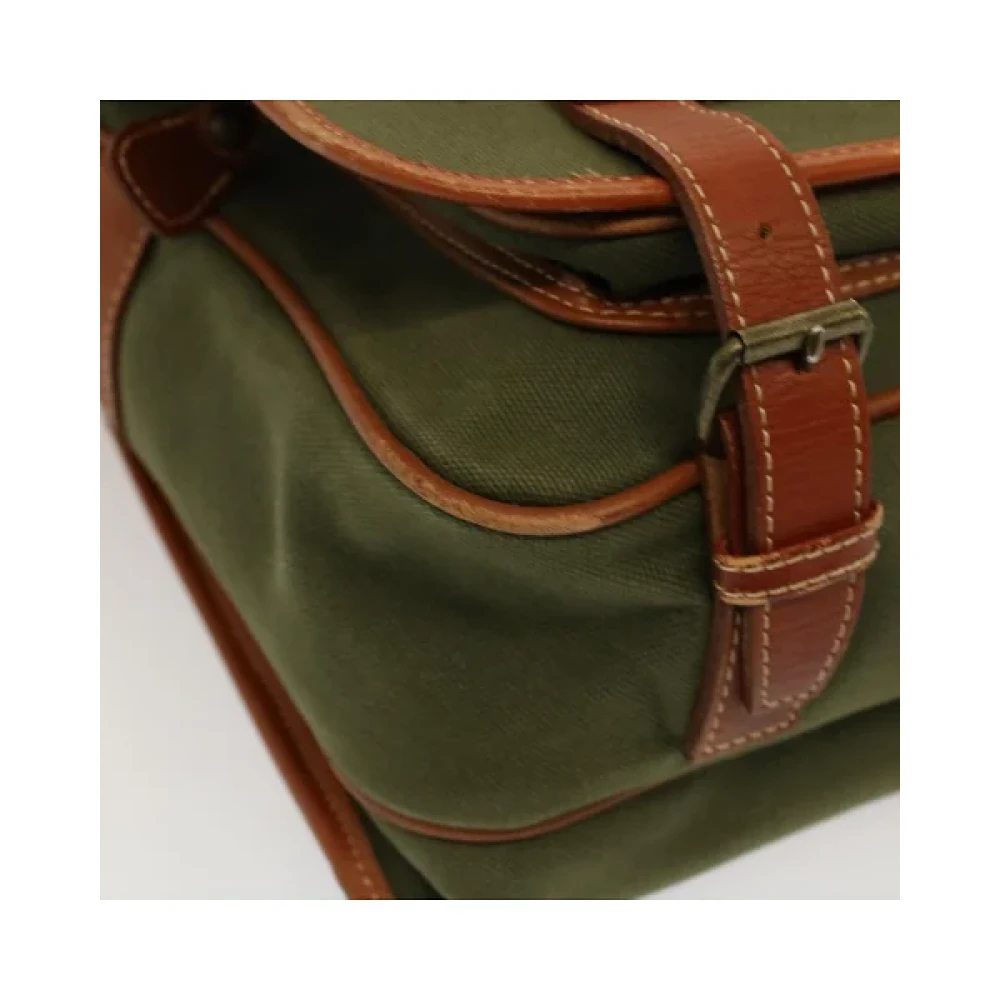 Burberry Vintage Pre-owned Canvas shoulder-bags Green Dames