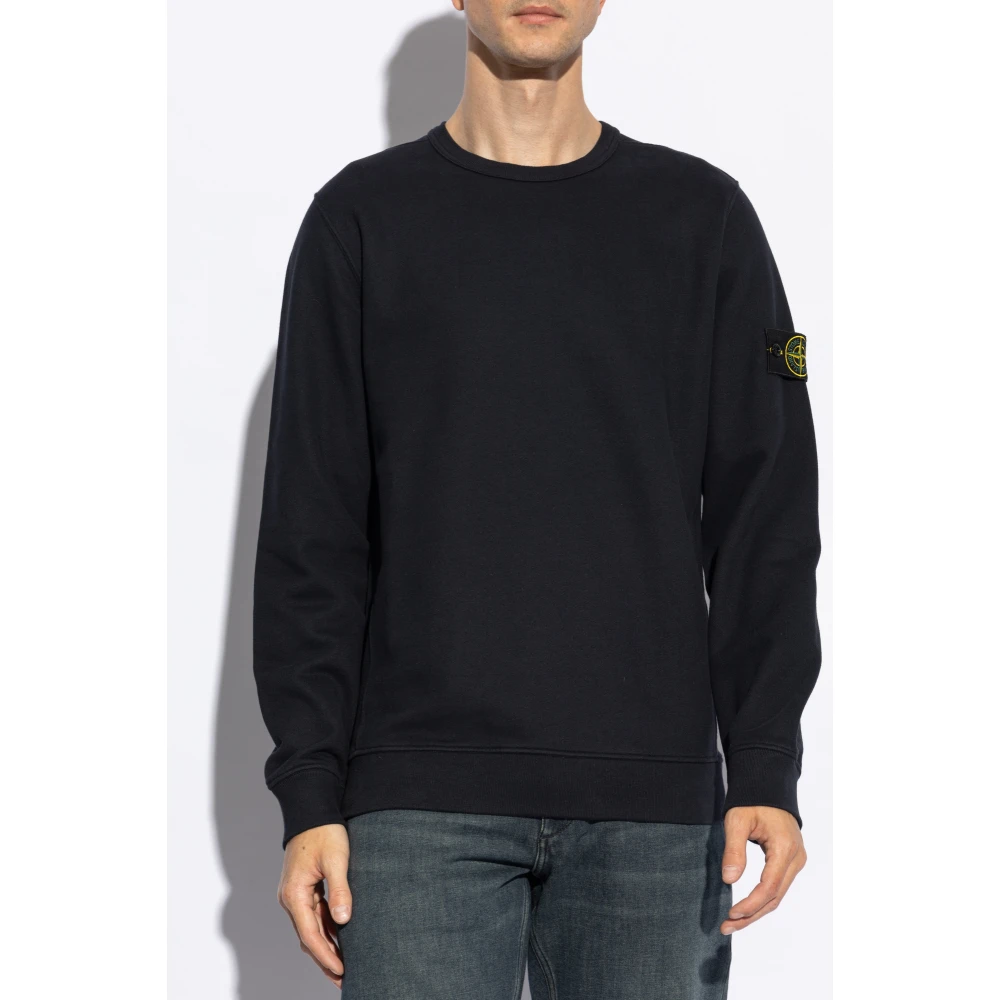 Stone Island Sweatshirt met logo Black Heren