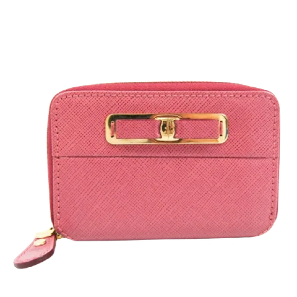 Salvatore Ferragamo Pre-owned Leather wallets Pink Dames