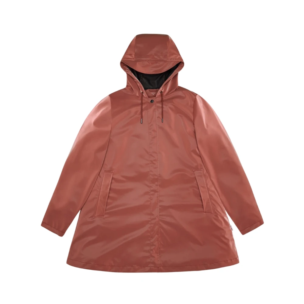Rains Unisex Red A-Line W Jacket - Rain Jackets - Xs - Jackets