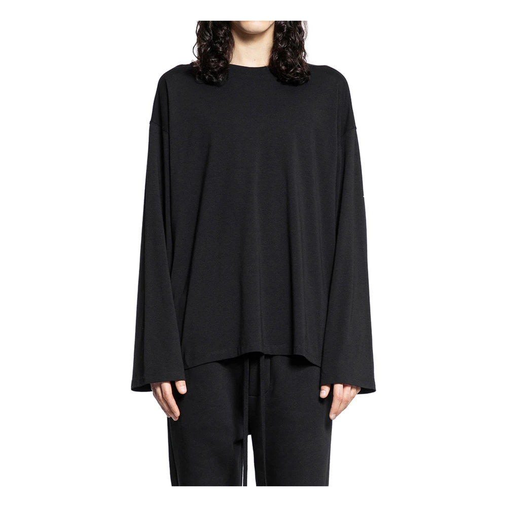 Thom Krom Zwarte Modal Jersey Sweatshirt Black Heren