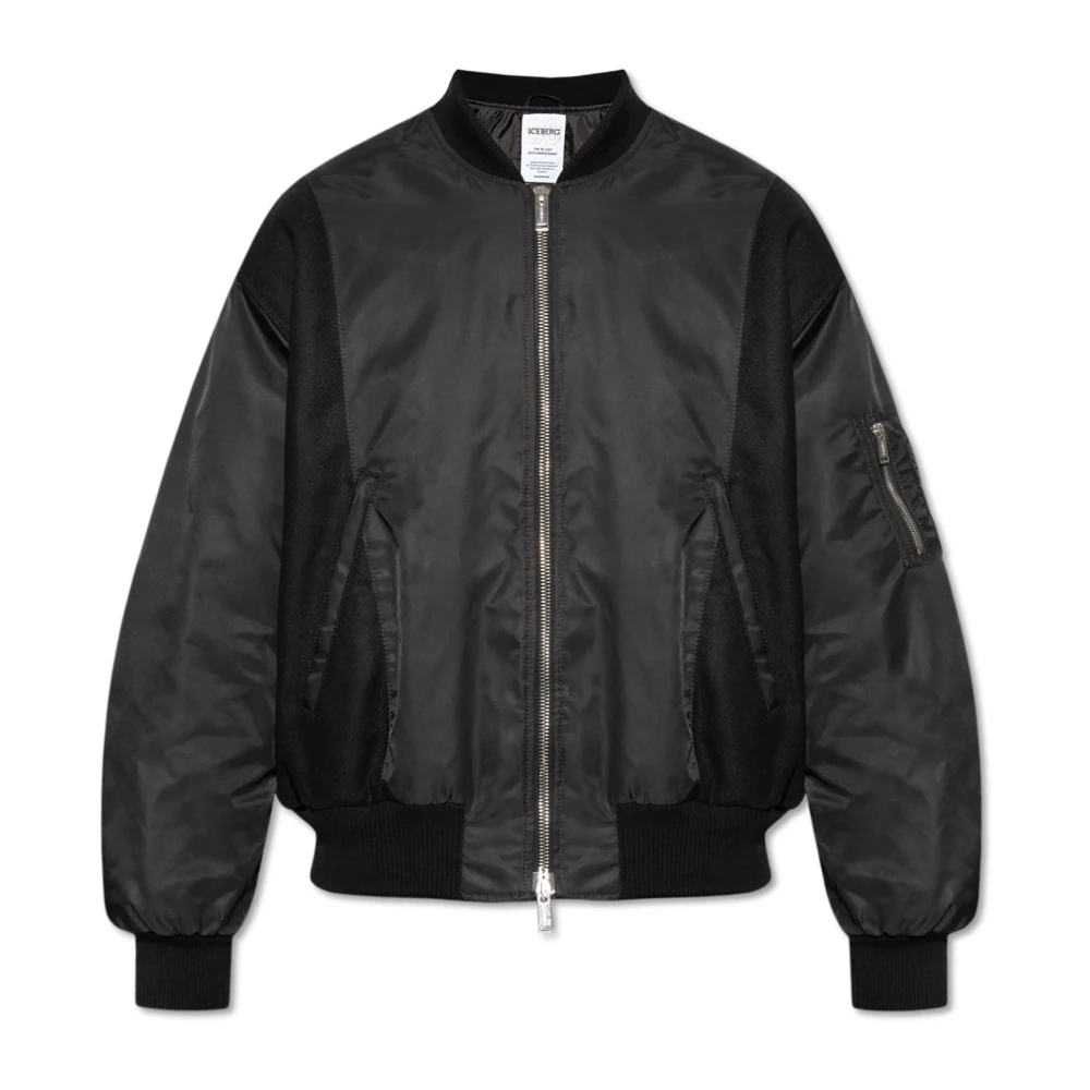 Iceberg Nylon bomberjack van de The Re-Edit collectie Black Heren