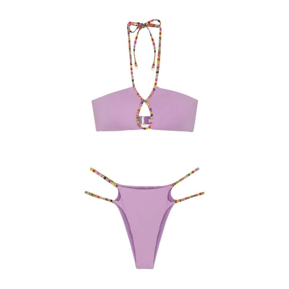 Me-Fui Braziliaanse Bikini Set Seashell Lycra Purple Dames