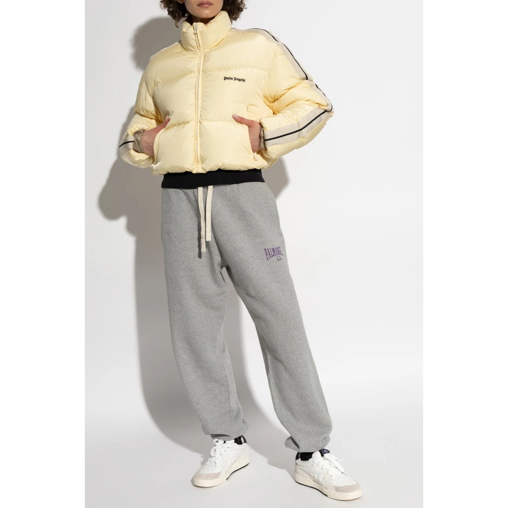 Palm Angels Jas met Logo Yellow Dames