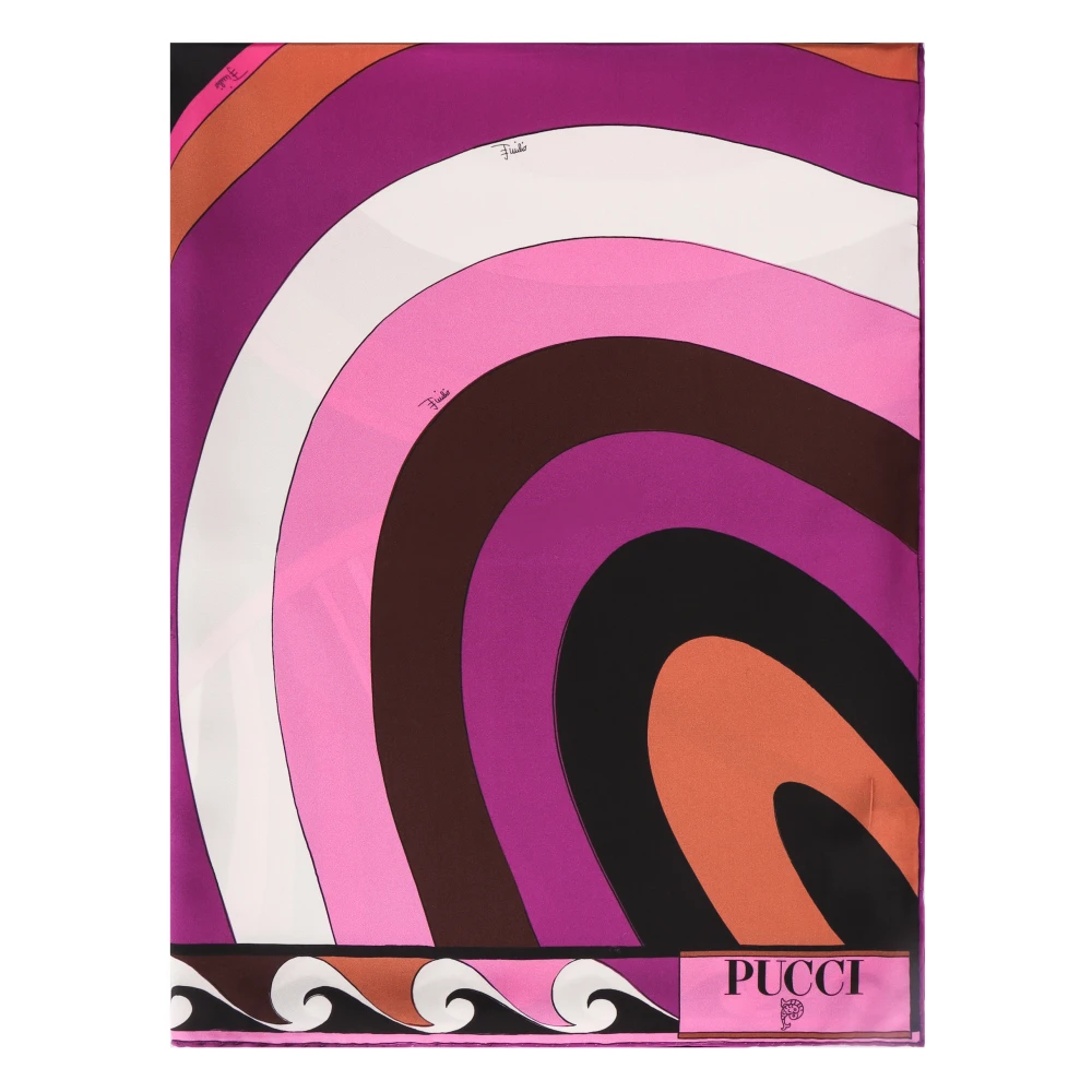 EMILIO PUCCI Zijden sjaal met Iride-print Multicolor Dames
