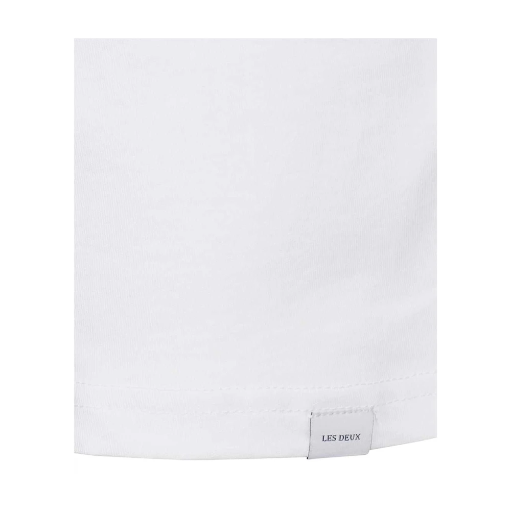 Les Deux Geribbelde katoenen T-shirt White Heren