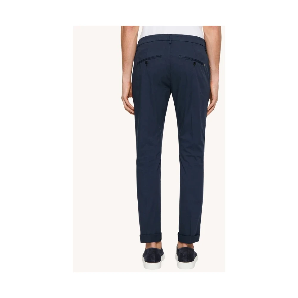 Dondup Blauwe Geplooide Chino Broek Blue Heren