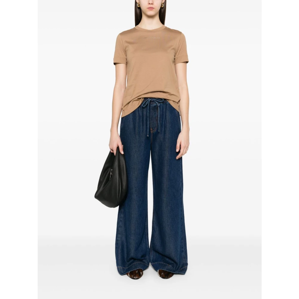 Max Mara Beige T-shirts en Polos met Tekstprint Beige Dames