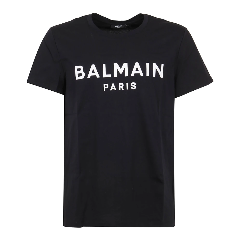 Balmain Zwart Crew Neck T-Shirt Black Heren