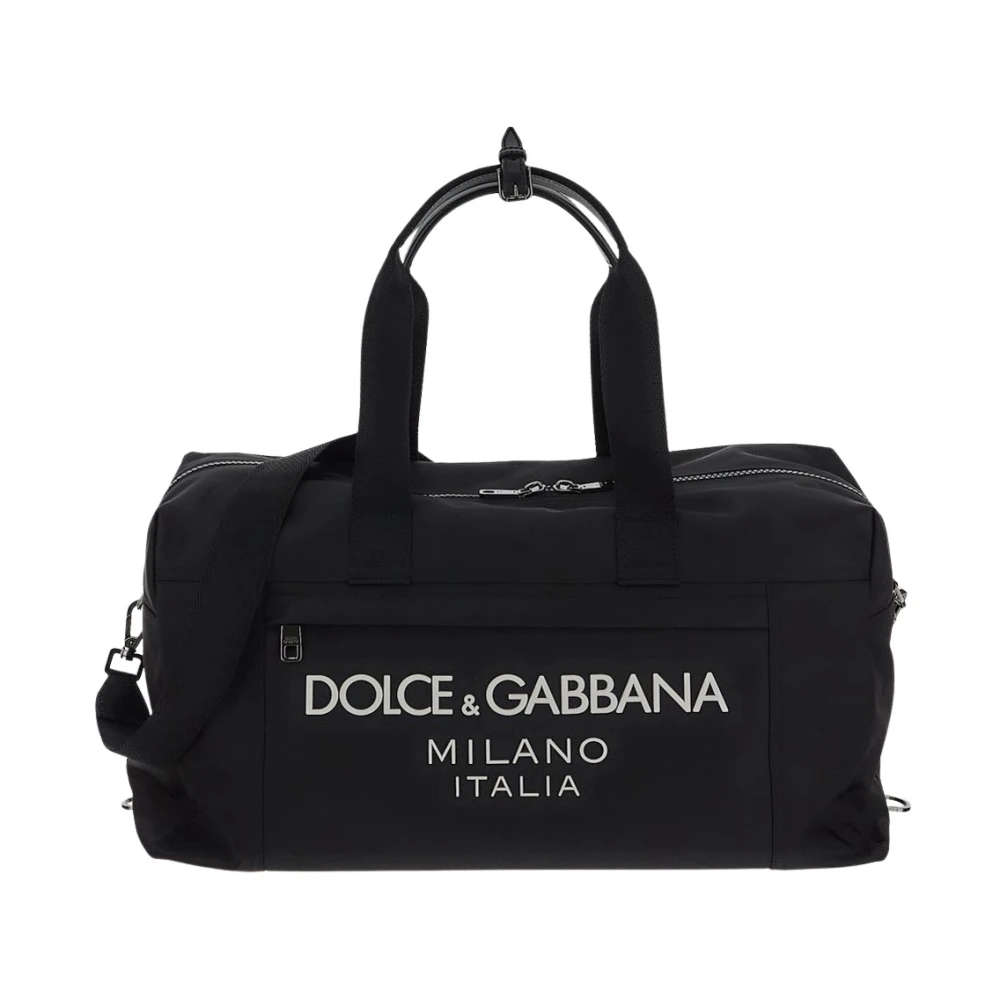 Dolce & Gabbana Stijlvolle Nylon Holdall Tas Black Heren