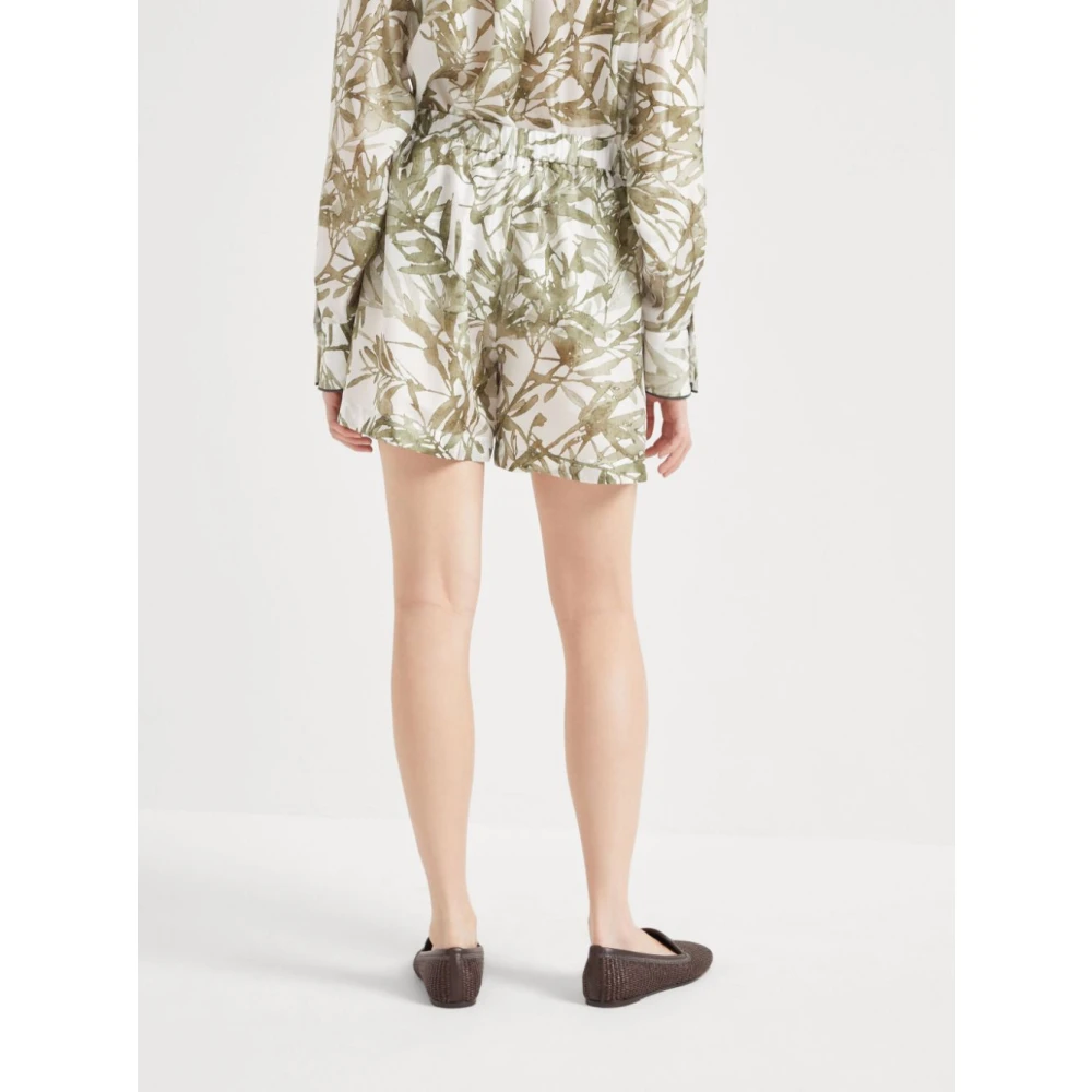 BRUNELLO CUCINELLI Stijlvolle Shorts voor Mannen Green Dames