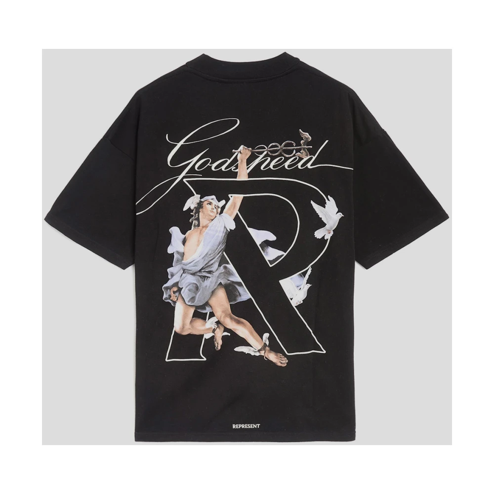 Represent Katoenen Bedrukt T-shirt Black Heren
