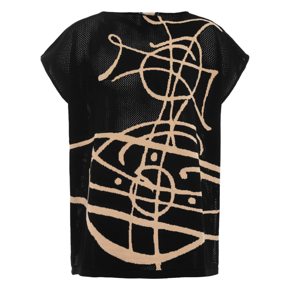 Vivienne Westwood Women's Black Beach Top Graffiti Orb