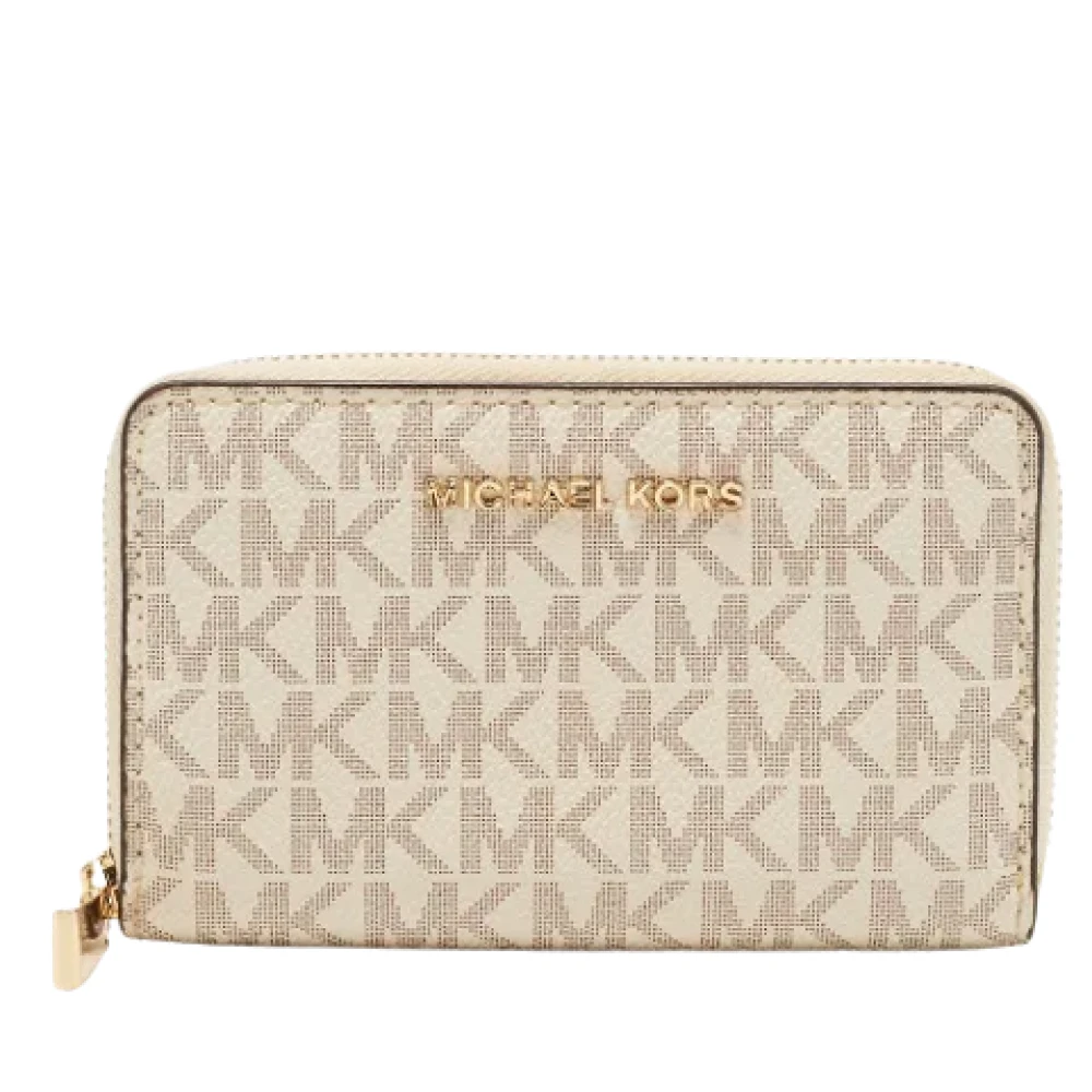 Michael Kors Pre-owned Coated canvas wallets Gray Dames